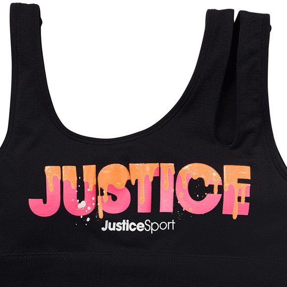 Justice Sport Cutout Bra 2Pk One Black & One Blue from Oh So Soft Collection - Picture 3 of 5
